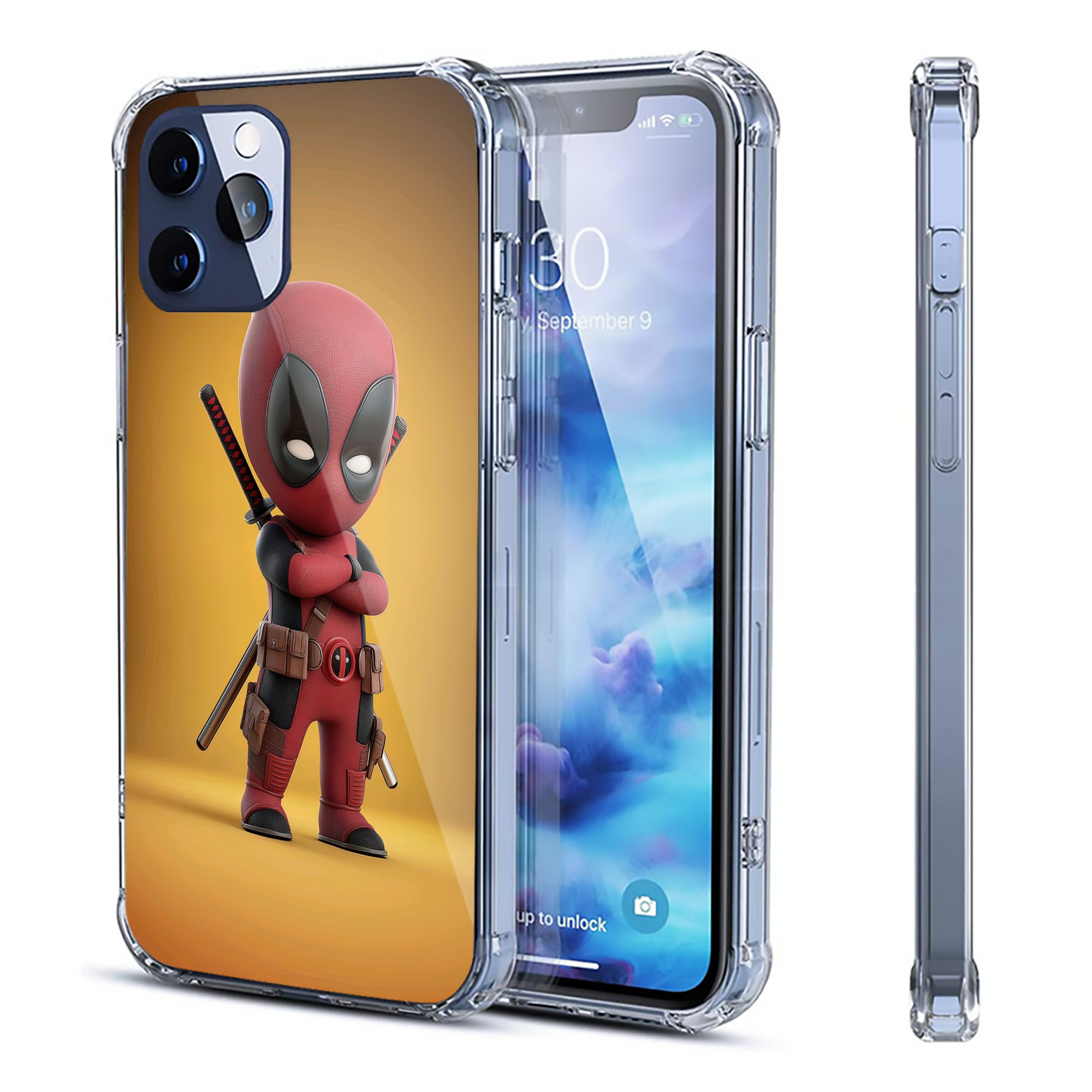 （画像用） Deadpool デッドプール 【iPhone 12シリーズ対応】透明スマホケース（クリアソフトケース）